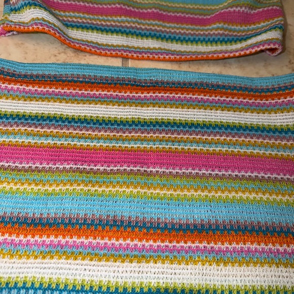 Colorful Striped Two-Piece Set - Picture 2 of 3